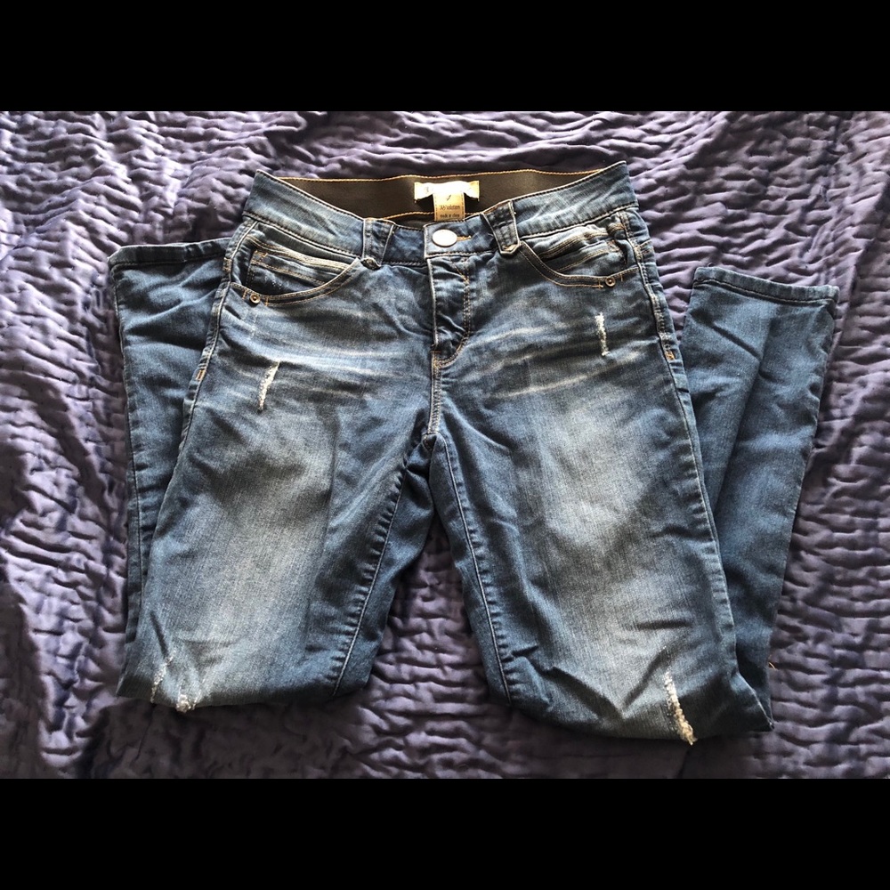 Democracy Jeans in Distressed Wash Blue